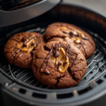 Air Fryer Chocolate Peanut Butter Stuffed Cookies