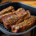 Air Fryer Coffee‑Rubbed New York Strip