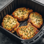 Air Fryer Creamy Garlic Parmesan Pork Chops