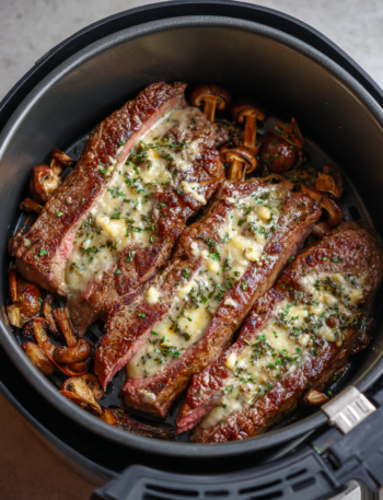 Air Fryer Creamy Tuscan Garlic Butter Steak