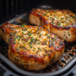Air Fryer Creamy Tuscan Garlic Pork Chops