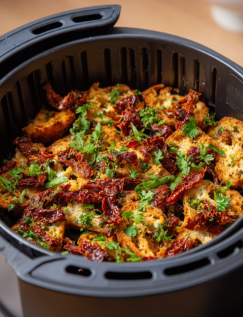 Air Fryer Creamy Vegan Sun‑Dried Tomato & Boursin Pasta