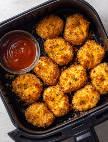 Air Fryer Crispy Cheddar Chicken Nuggets