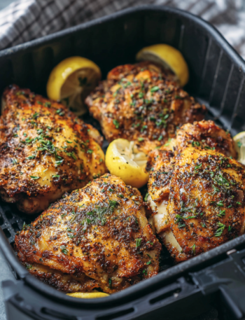Air Fryer Crispy Lemon Pepper Chicken Thighs