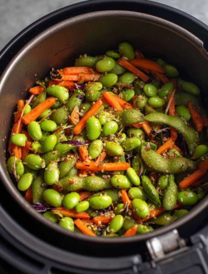 Air Fryer Edamame Crunch Salads