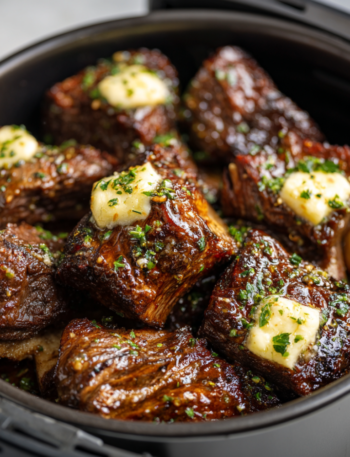 Air Fryer Garlic Butter Beef Short Ribs