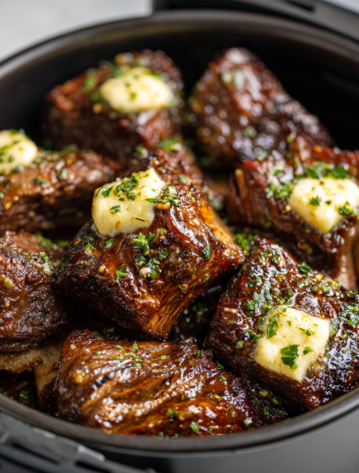 Air Fryer Garlic Butter Beef Short Ribs