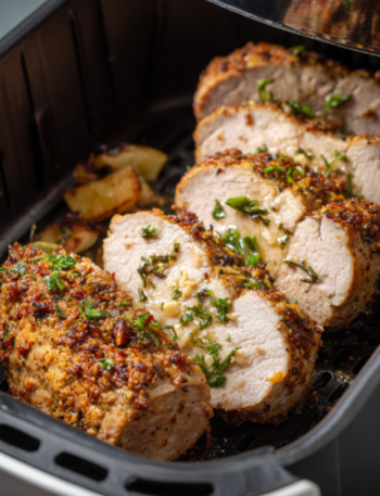 Air Fryer Garlic Butter Pork Tenderloin