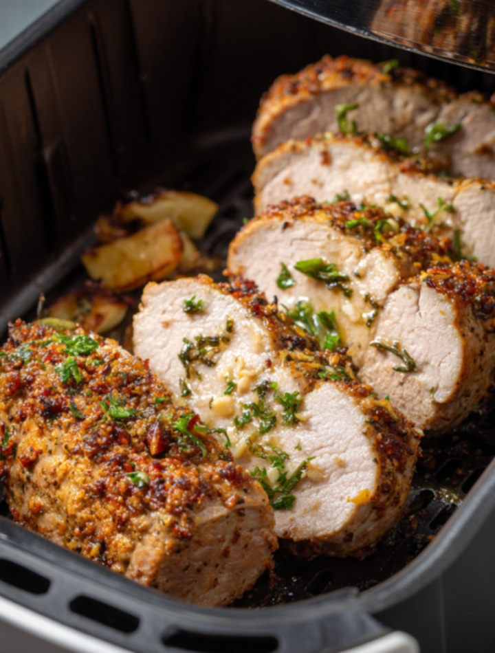 Air Fryer Garlic Butter Pork Tenderloin