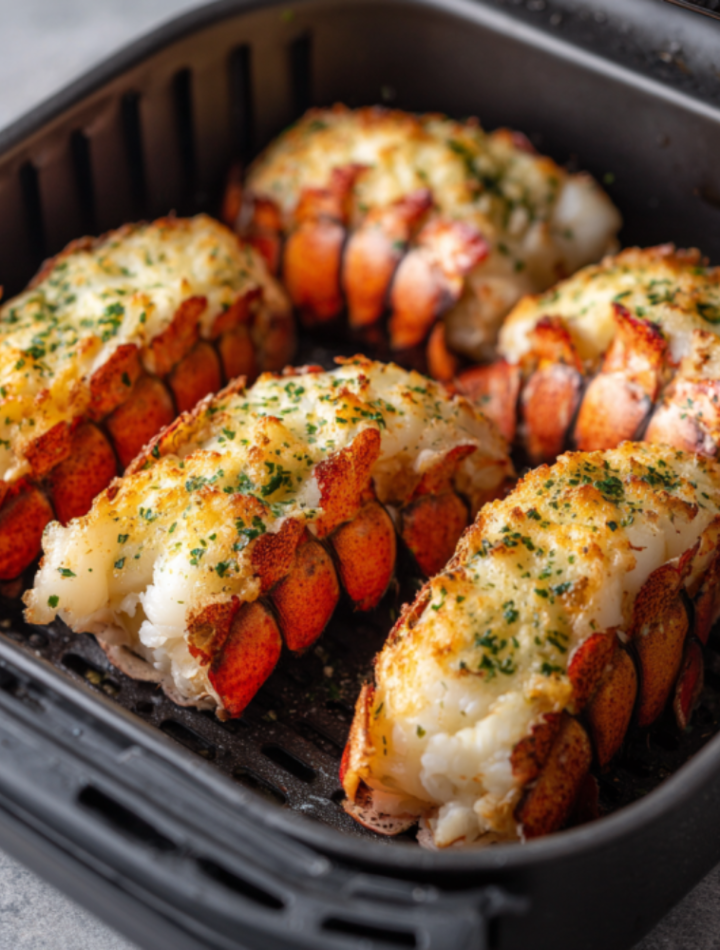Air Fryer Garlic Herb Butter Lobster Tails