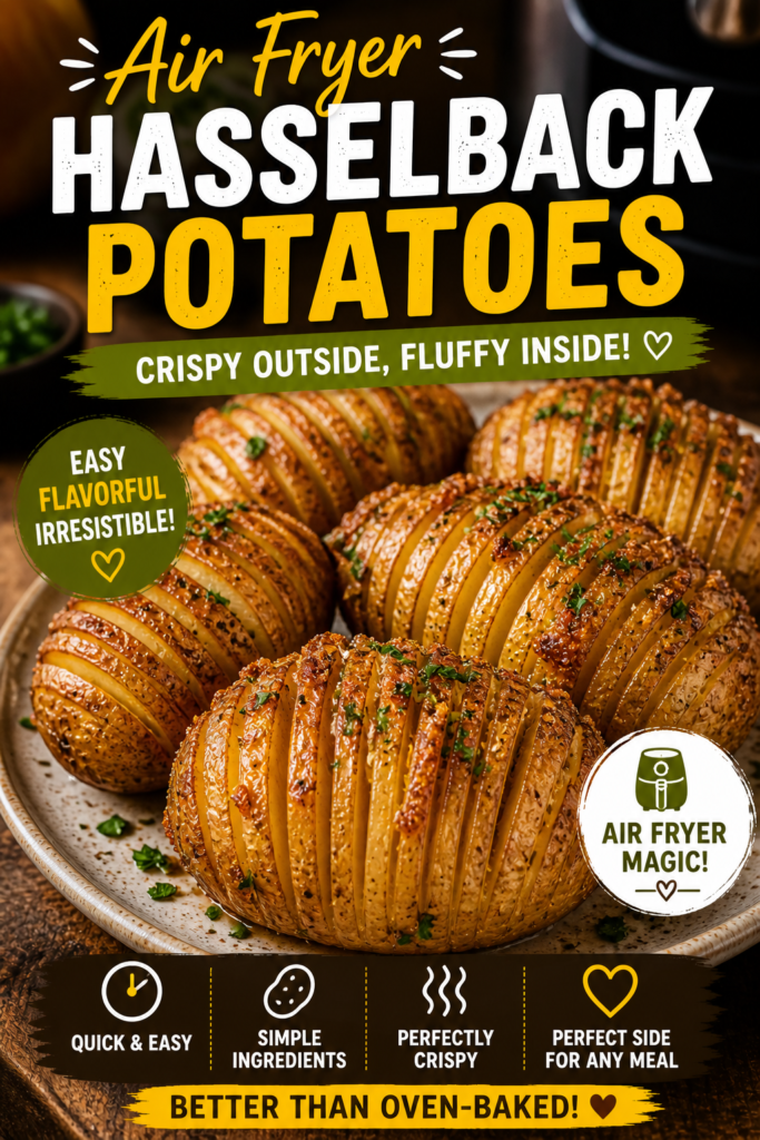 Air Fryer Hasselback Potatoes (Crispy, Buttery & Perfectly Seasoned)