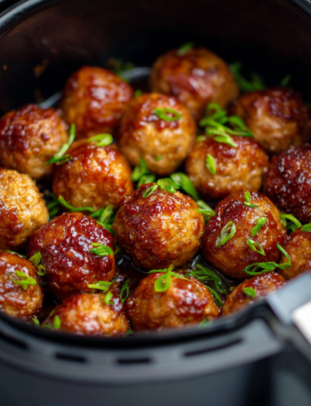 Air Fryer Honey Garlic Pork Meatballs