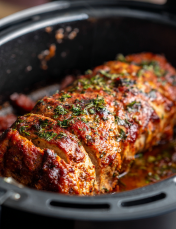 Air Fryer Italian Cream Sauce Pork Tenderloin