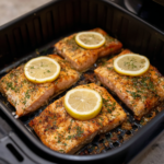 Air Fryer Lemon Dill Salmon Pasta