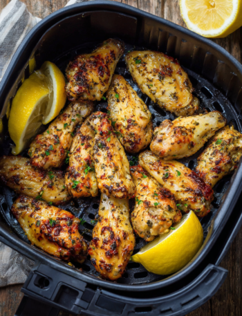 Air Fryer Lemon Pepper Wet Wings