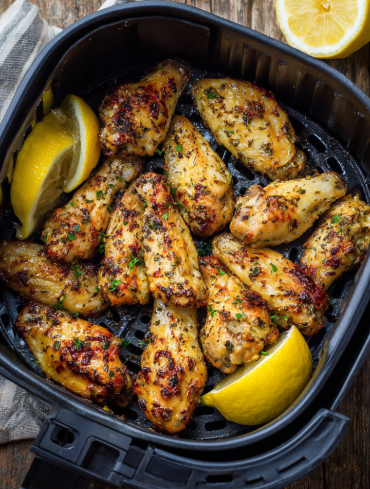 Air Fryer Lemon Pepper Wet Wings