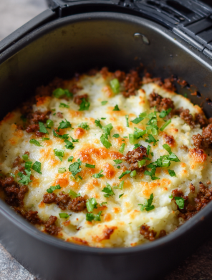 Air Fryer Low‑Carb Cauliflower Shepherd’s Pie
