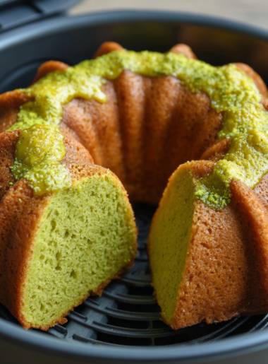 Air Fryer Matcha Lemon Harmony Cake