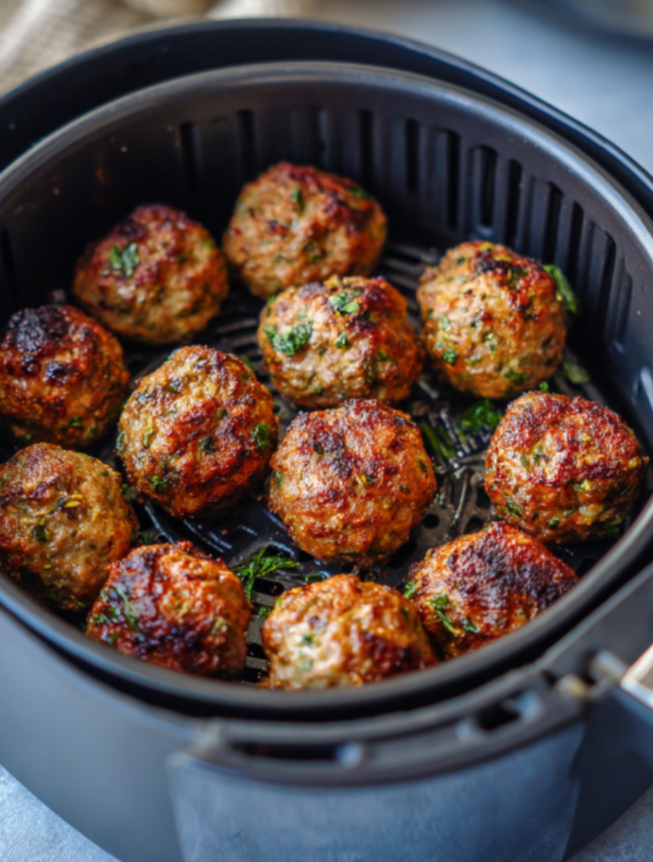 Air Fryer Mediterranean Beef Meatballs