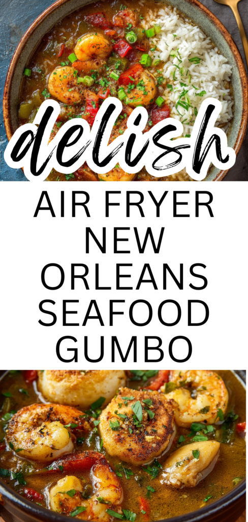 Air Fryer New Orleans Seafood Gumbo (Easy Cajun Comfort Food Recipe)