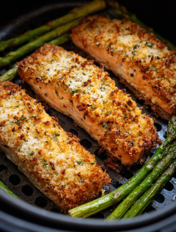 Air Fryer Panko-Crusted Salmon
