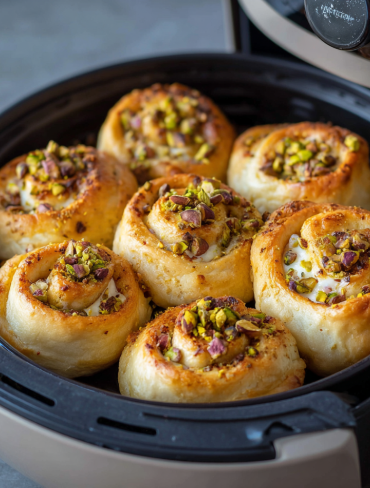 Air Fryer Pistachio Cream Cheese Rolls