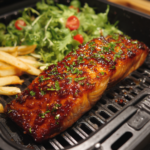 Air Fryer Plank-Grilled Sweet Soy Salmon