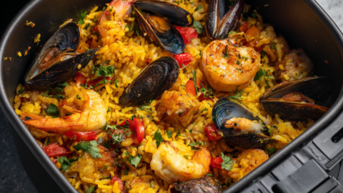 Air Fryer Seafood Paella