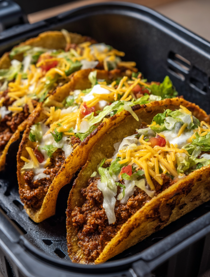 Air Fryer Smash Burger Tacos