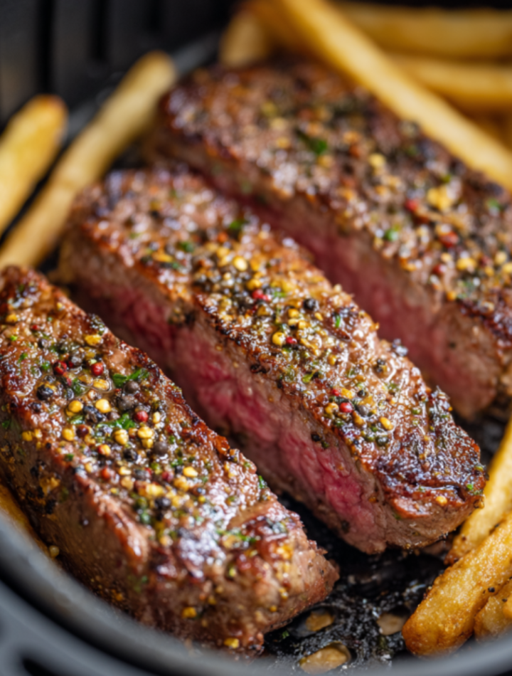 Air Fryer Steak Au Poivre