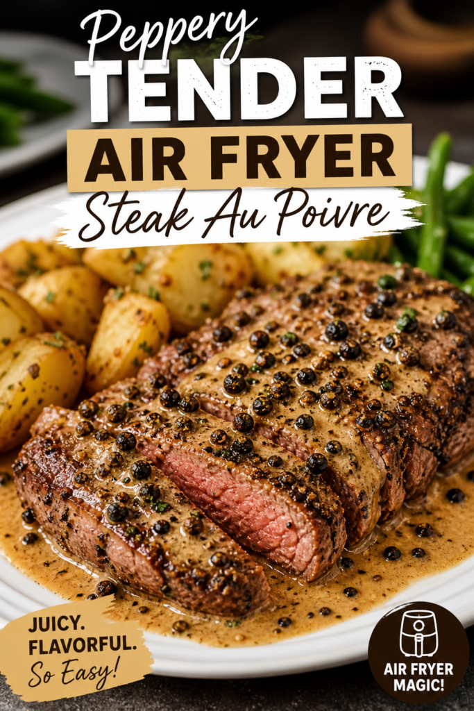 Air Fryer Steak Au Poivre: Peppery Tender