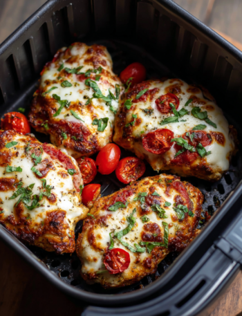 Air Fryer Tomato Mozzarella Baked Chicken