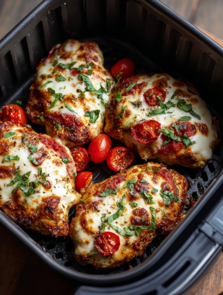 Air Fryer Tomato Mozzarella Baked Chicken
