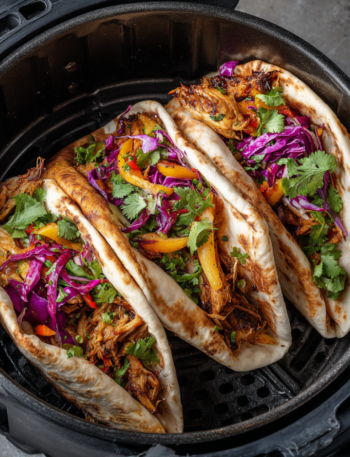 Air Fryer Vegan Jerk Jackfruit Wraps