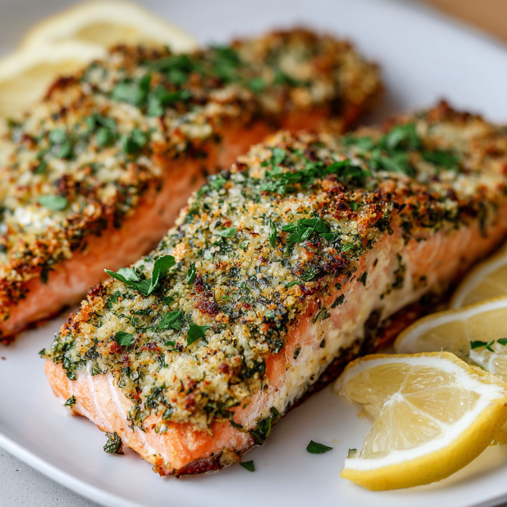 Air Fryer Herb Crusted Salmon