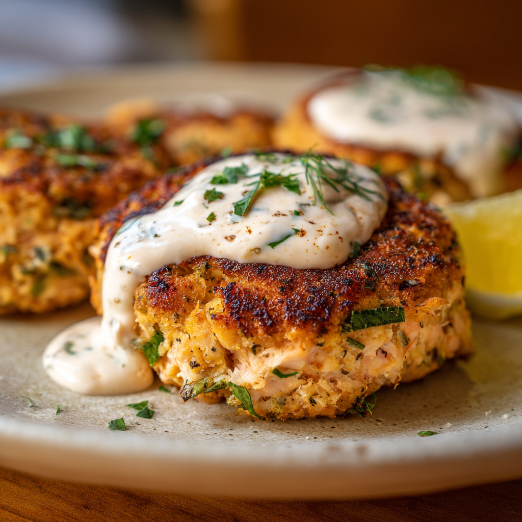Air Fryer Marry Me Salmon Cake instructions