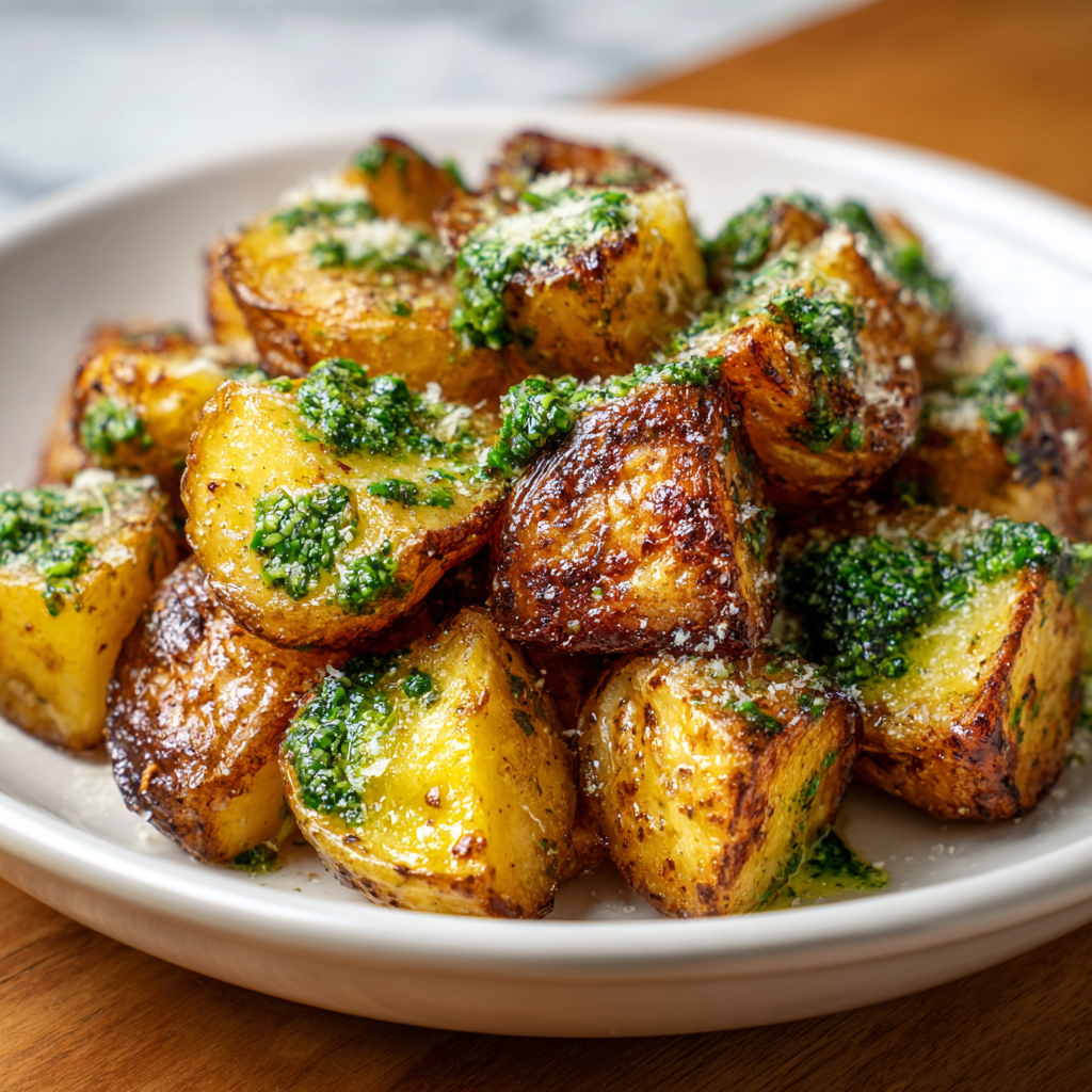 Air Fryer Pesto Potatoes