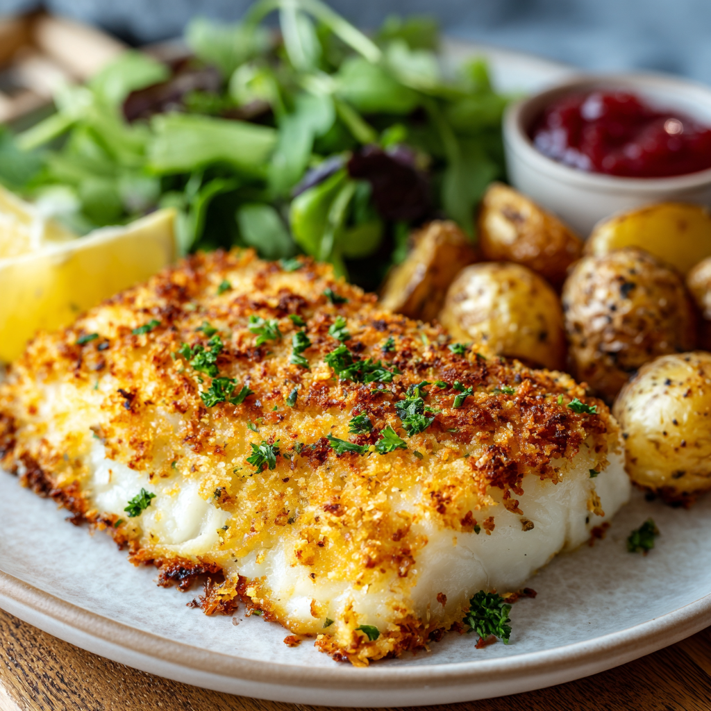 Air Fryer Parmesan Crusted Halibut