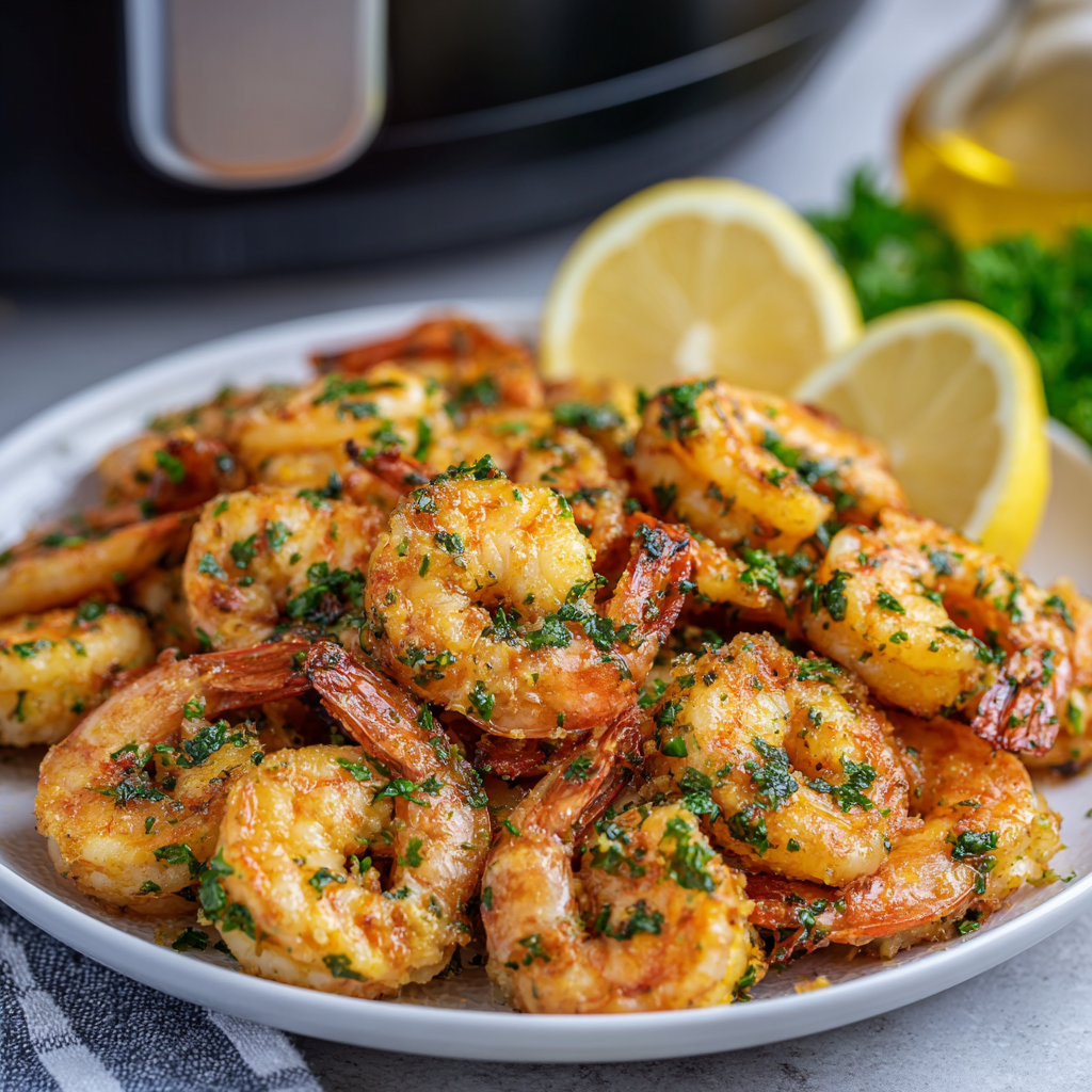 Garlic Butter Air Fryer Shrimp