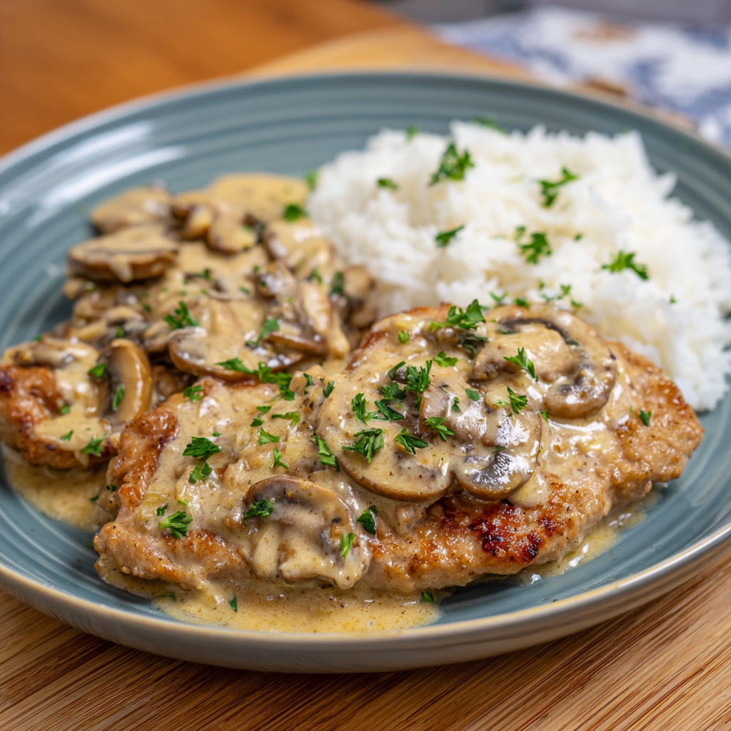 how to make Air Fryer Creamy Pork Marsala