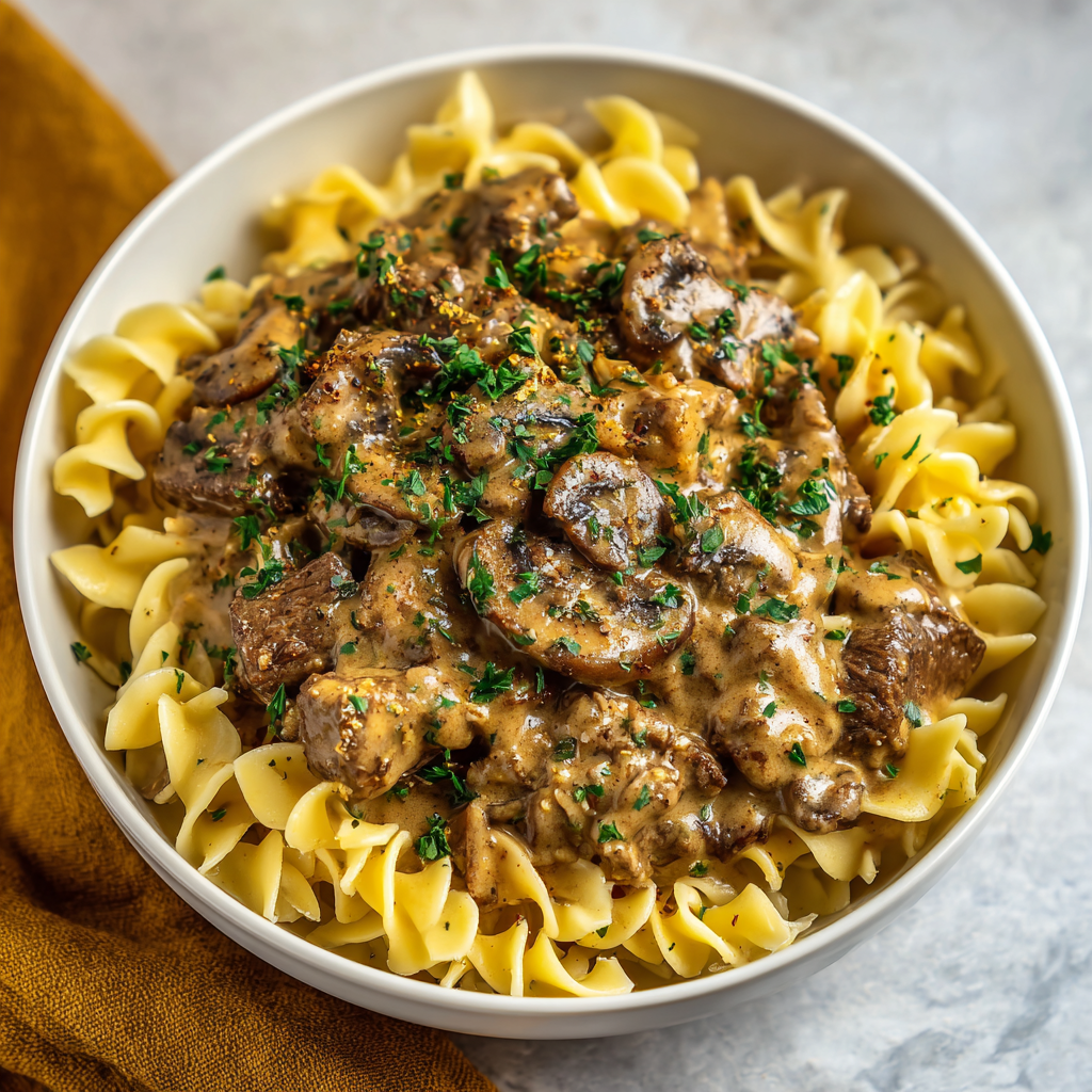 How to make Air Fryer Creamy Beef Stroganoff