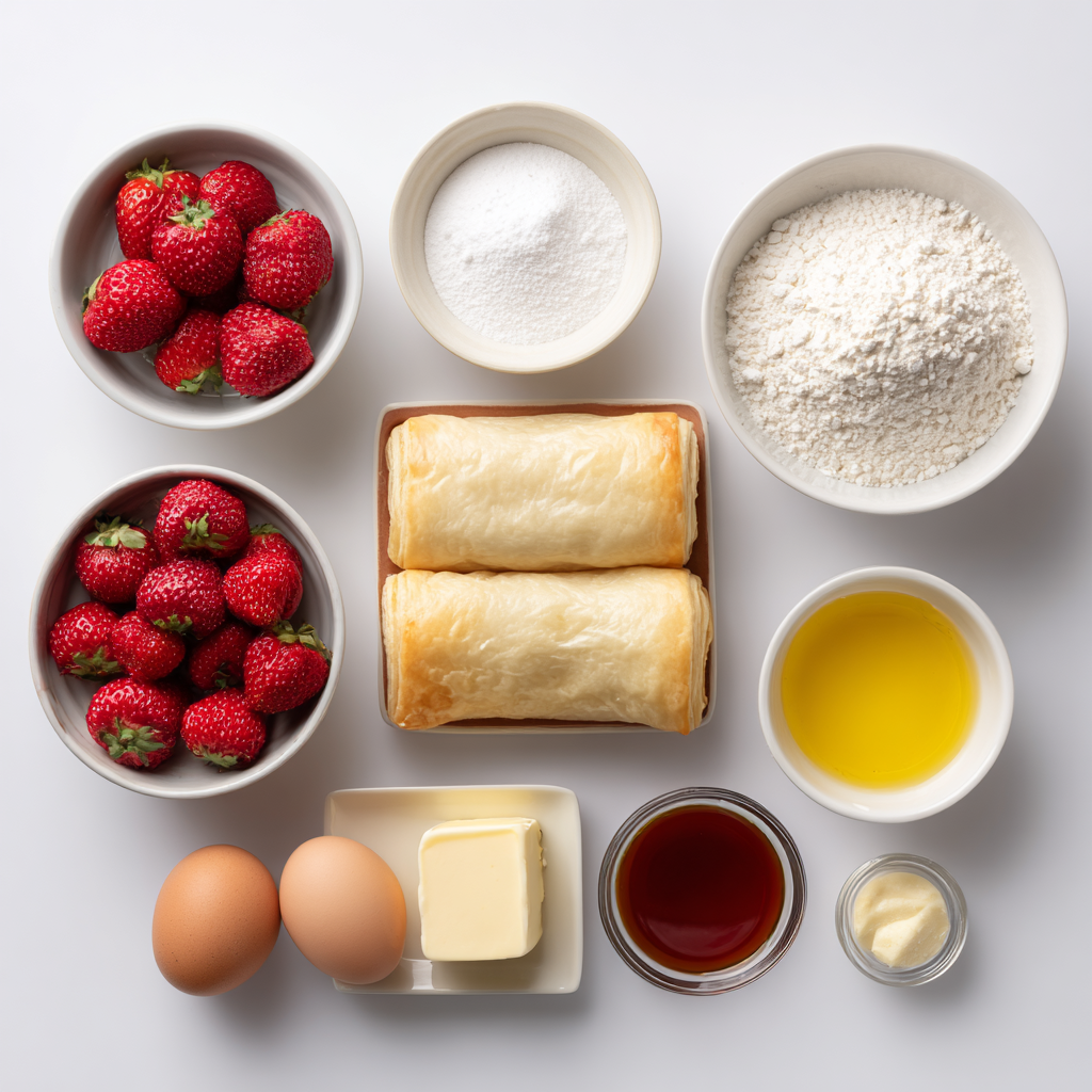 Air Fryer Strawberry Puff Pastries ingredients