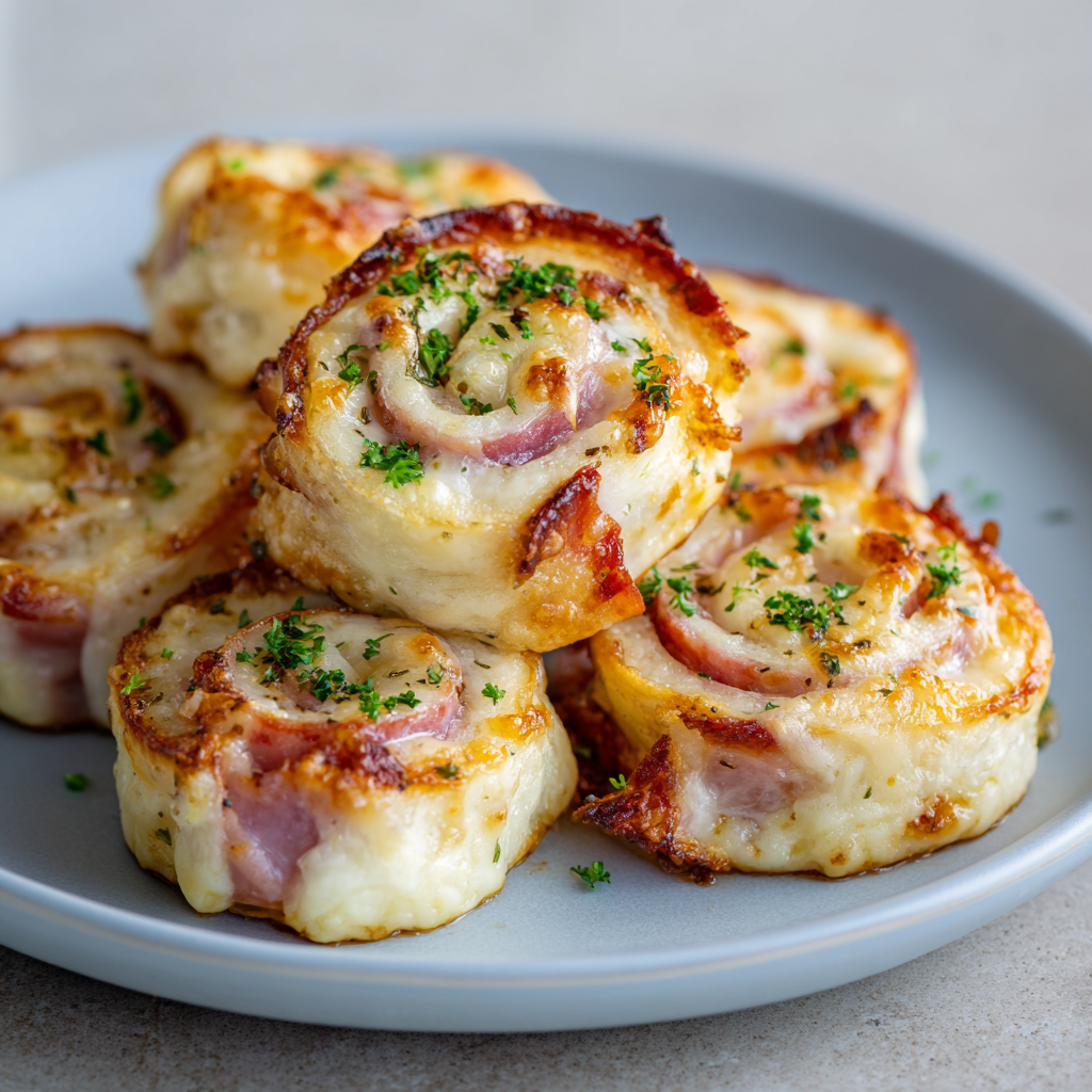 Air Fryer Croque Monsieur Pinwheels instructions