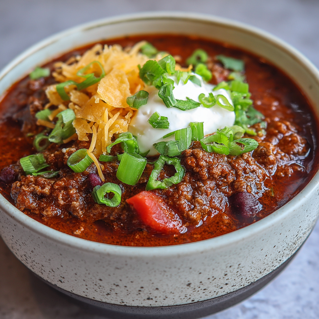 how to make Air Fryer Chunky Beef Chili