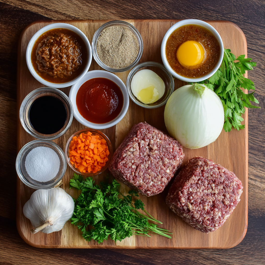 ingredients of Air Fryer Classic Beef Meatloaf