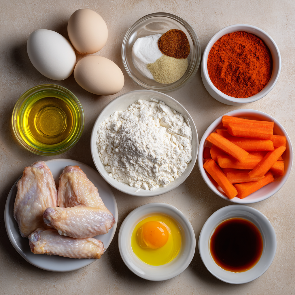 Air Fryer Buffalo Chicken Wings ingredients