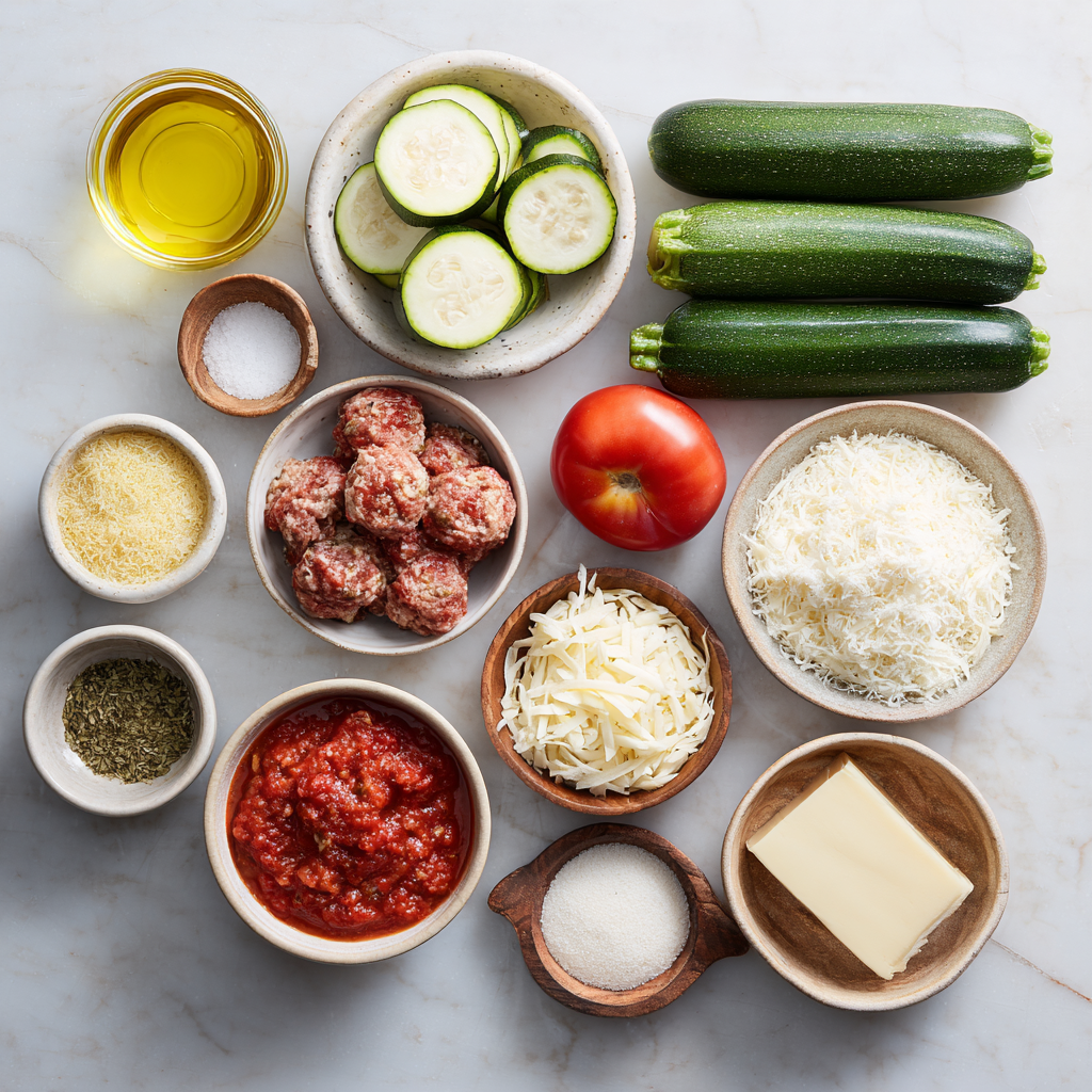 Air Fryer Zucchini Lasagna ingredients
