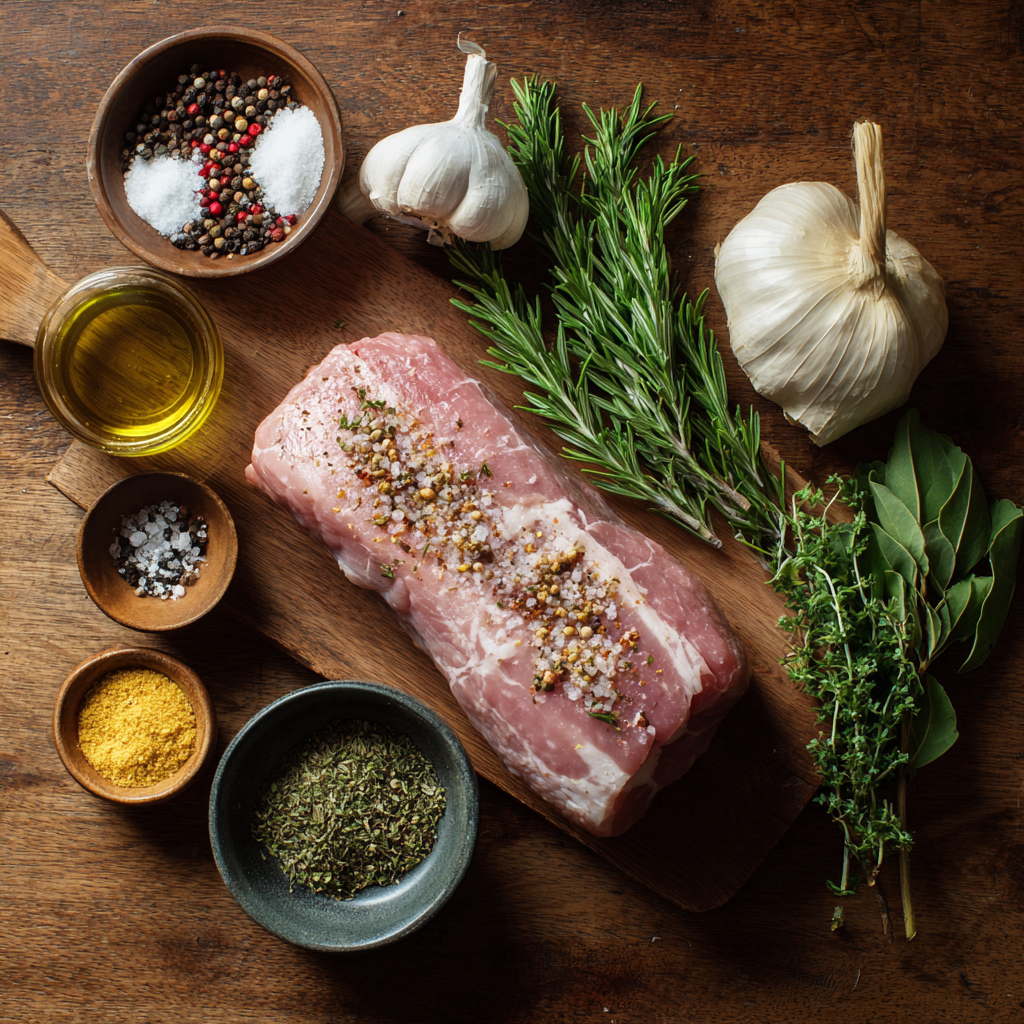 Air Fryer Pork Loin Roast with Herbs ingredients