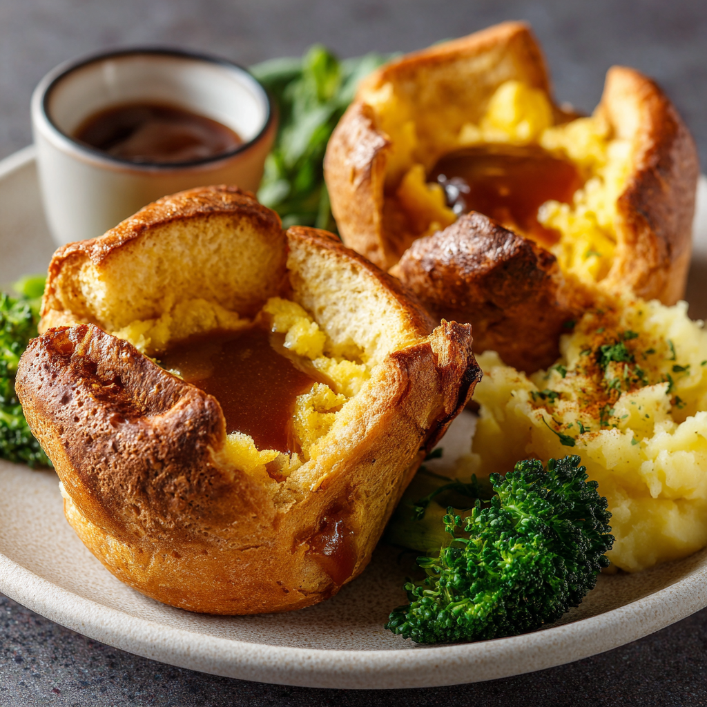 how to make Air Fryer Vegan Yorkshire Pudding