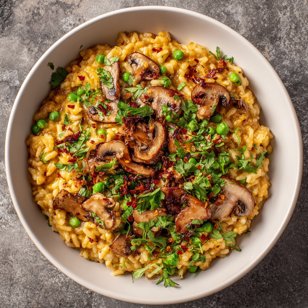 how to make Air Fryer Vegan Risotto